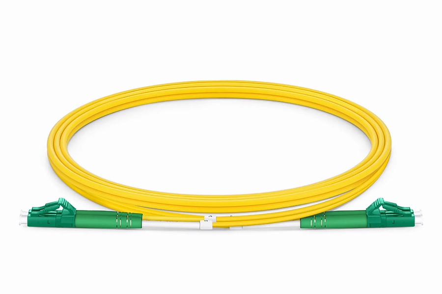 LC-LC/APC Duplex Single-Mode OS2 Fiber Patch Cord